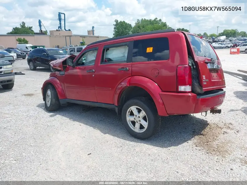 2007 Dodge Nitro Slt/Rt VIN: 1D8GU58KX7W565094 Lot: 45305004