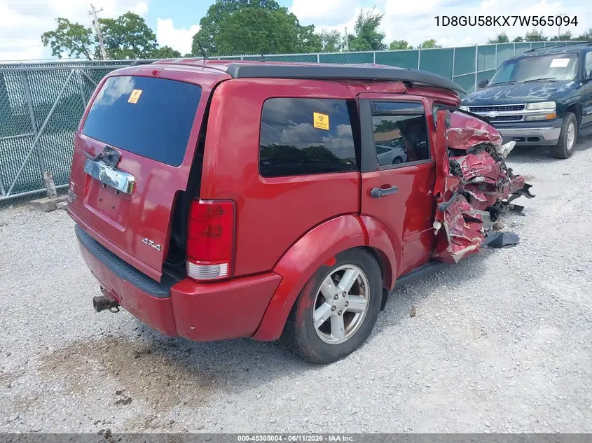 2007 Dodge Nitro Slt/Rt VIN: 1D8GU58KX7W565094 Lot: 45305004