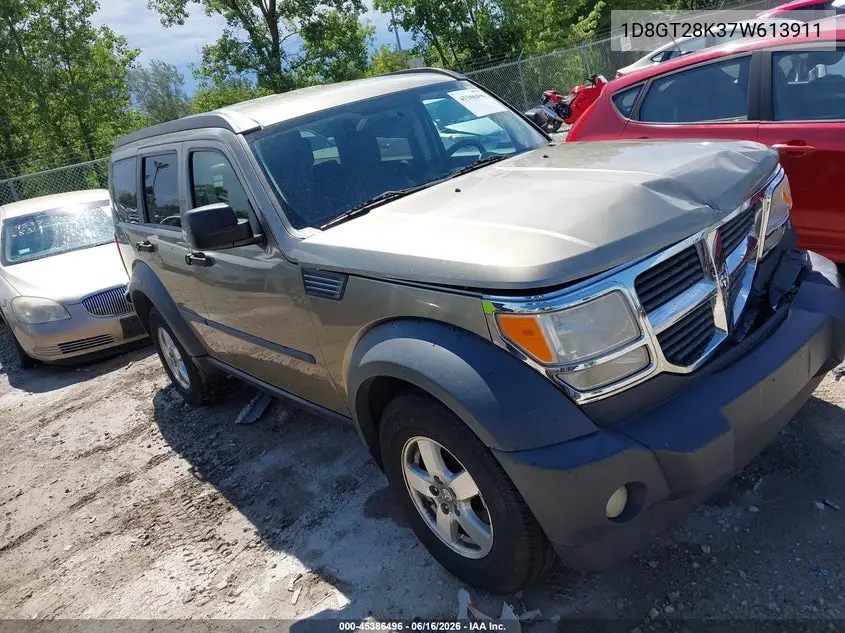 2007 Dodge Nitro Sxt VIN: 1D8GT28K37W613911 Lot: 45386496