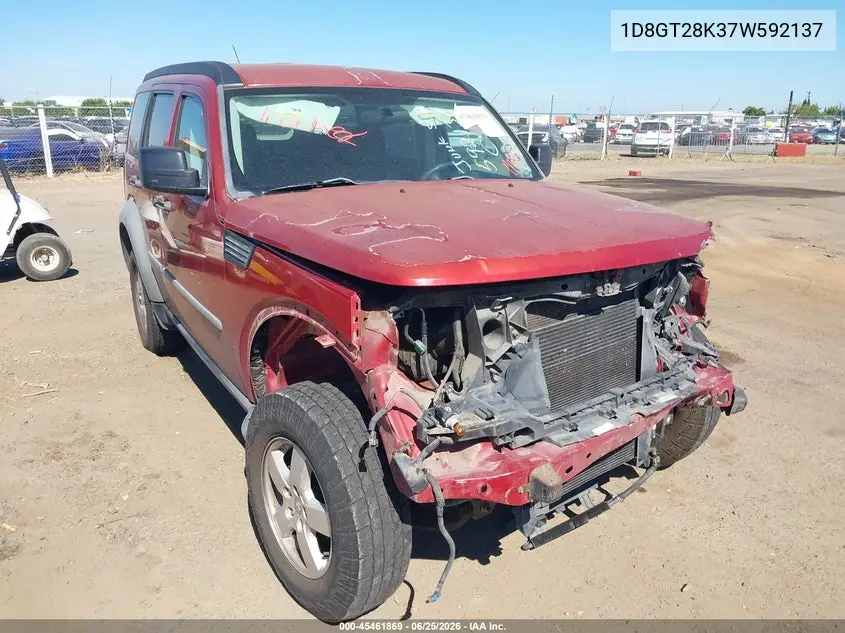 2007 Dodge Nitro Sxt VIN: 1D8GT28K37W592137 Lot: 45461869