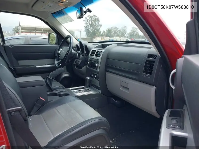 2007 Dodge Nitro Slt/Rt VIN: 1D8GT58K87W583810 Lot: 45485543