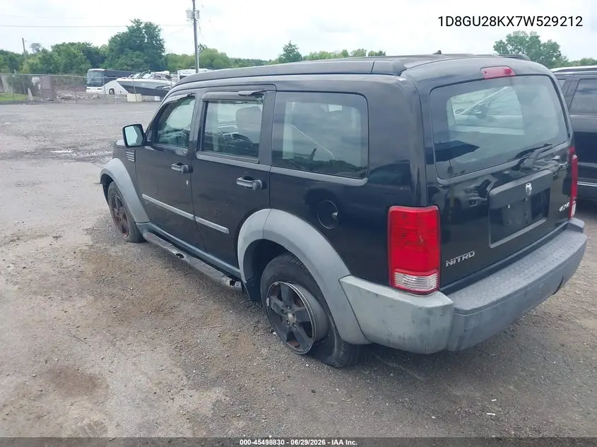 2007 Dodge Nitro Sxt VIN: 1D8GU28KX7W529212 Lot: 45498830