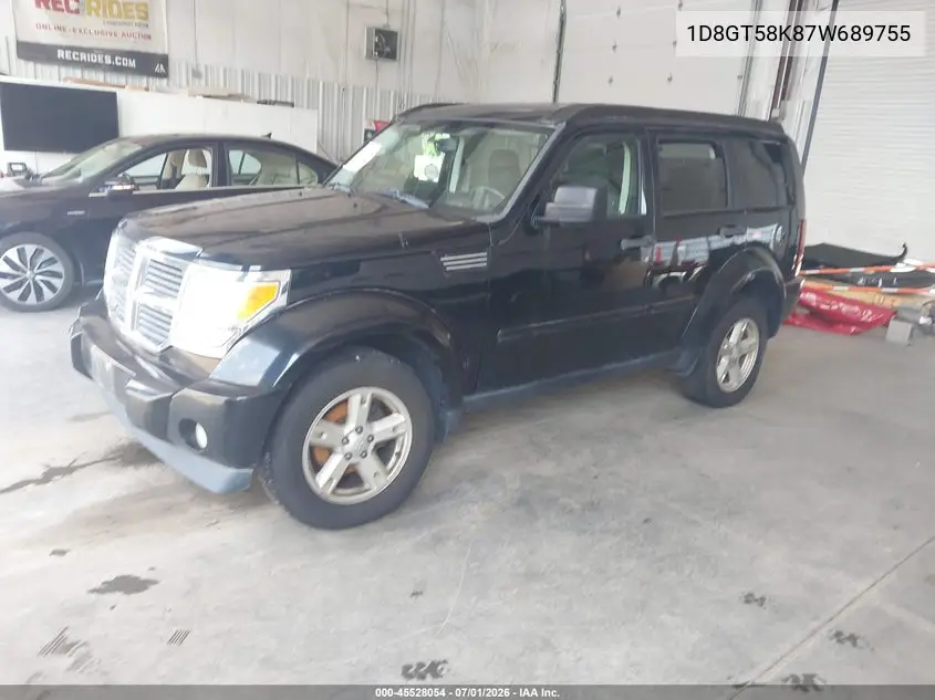 2007 Dodge Nitro Slt/Rt VIN: 1D8GT58K87W689755 Lot: 45528054