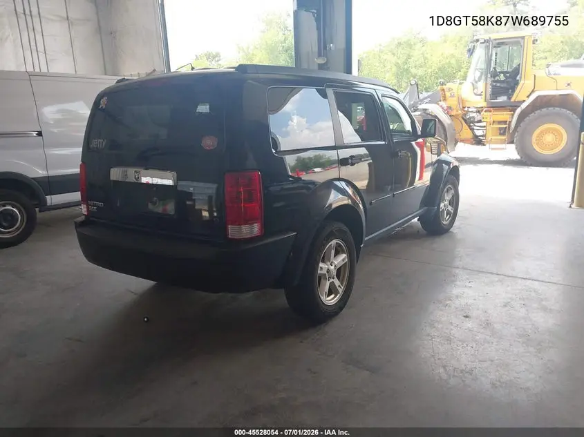 2007 Dodge Nitro Slt/Rt VIN: 1D8GT58K87W689755 Lot: 45528054