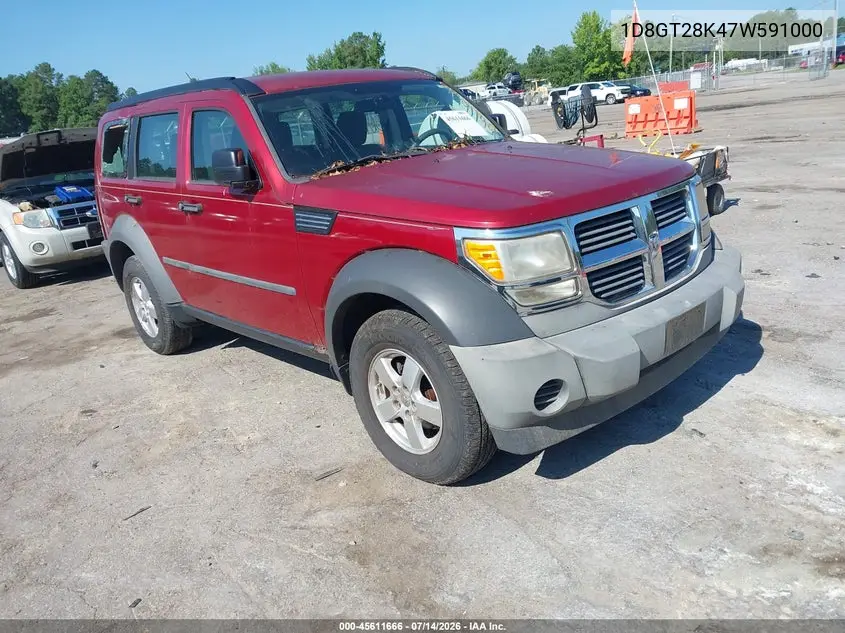 2007 Dodge Nitro Sxt VIN: 1D8GT28K47W591000 Lot: 45611666