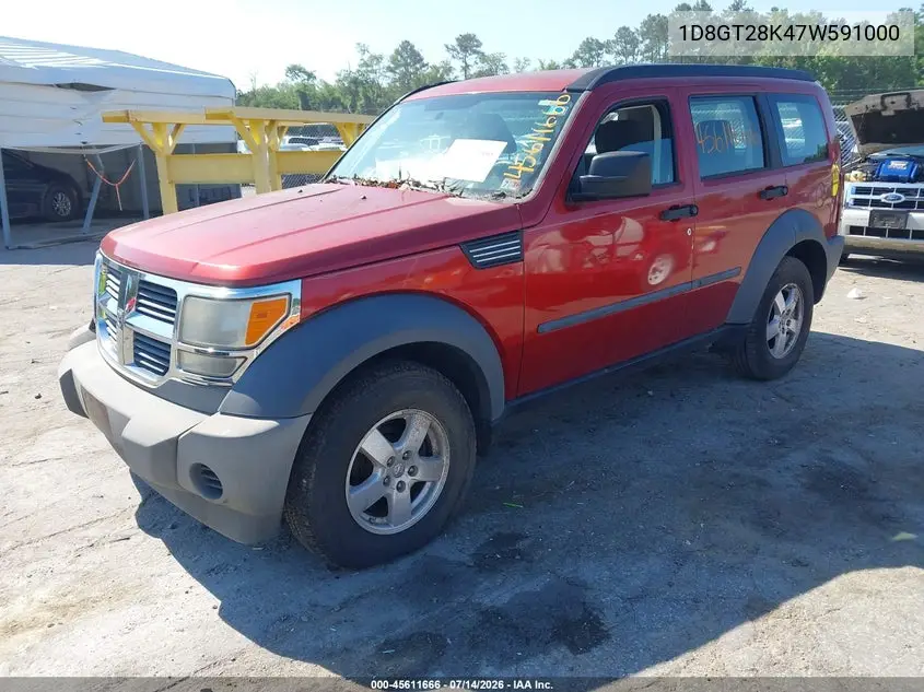 2007 Dodge Nitro Sxt VIN: 1D8GT28K47W591000 Lot: 45611666