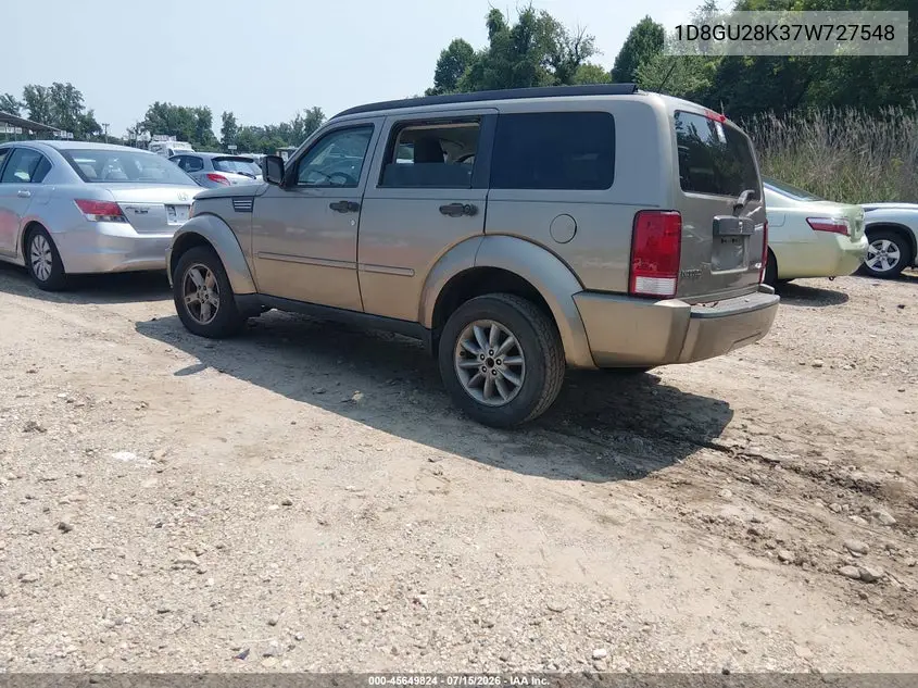 2007 Dodge Nitro Sxt VIN: 1D8GU28K37W727548 Lot: 45649824