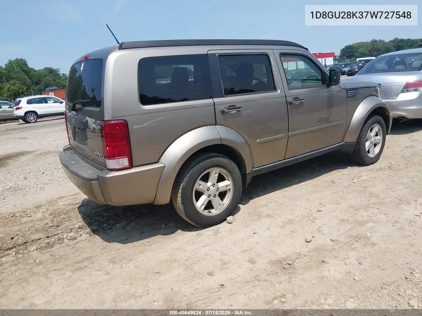 2007 Dodge Nitro Sxt VIN: 1D8GU28K37W727548 Lot: 45649824