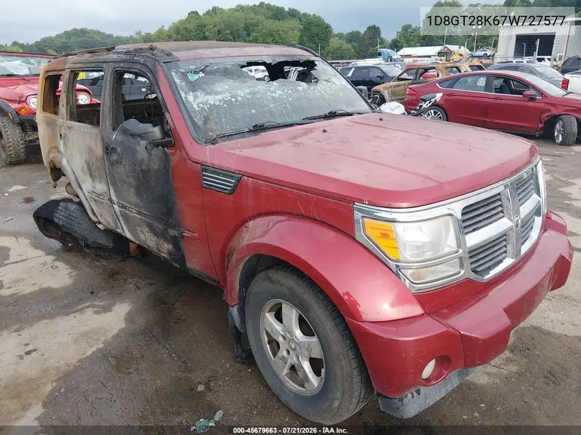 2007 Dodge Nitro Sxt VIN: 1D8GT28K67W727577 Lot: 45679663