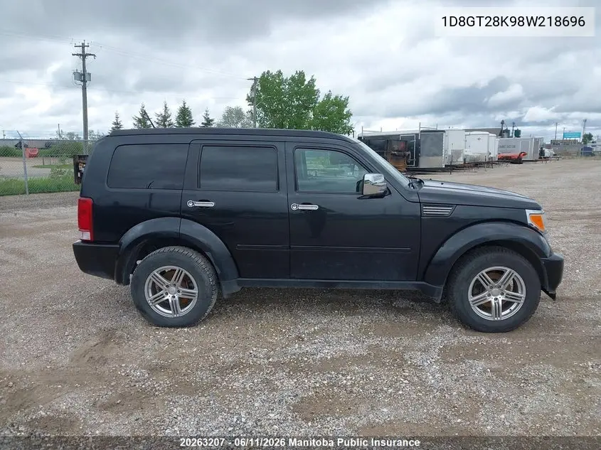 2008 Dodge Nitro Se VIN: 1D8GT28K98W218696 Lot: 20263207