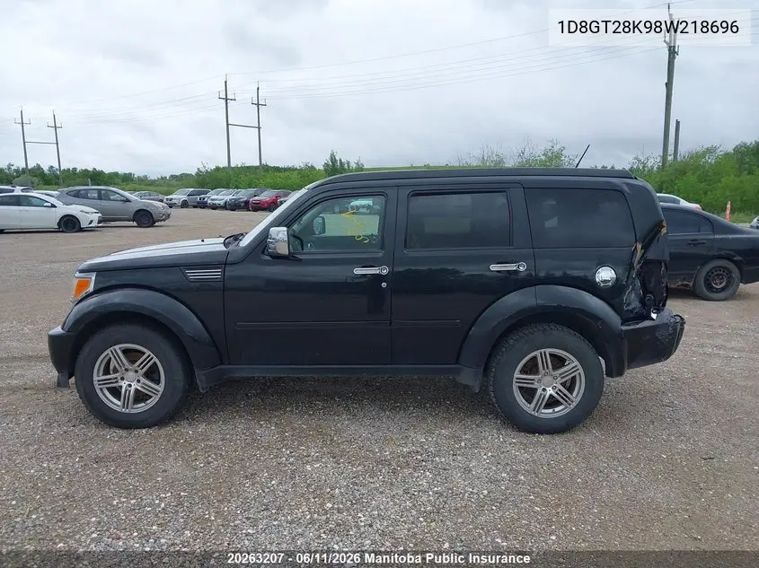 2008 Dodge Nitro Se VIN: 1D8GT28K98W218696 Lot: 20263207