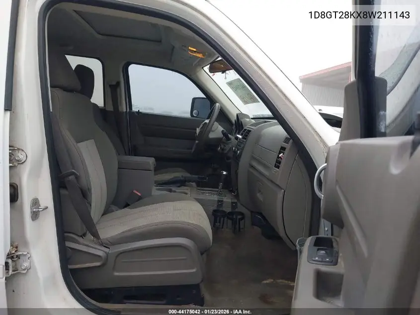 2008 Dodge Nitro Sxt VIN: 1D8GT28KX8W211143 Lot: 44175042