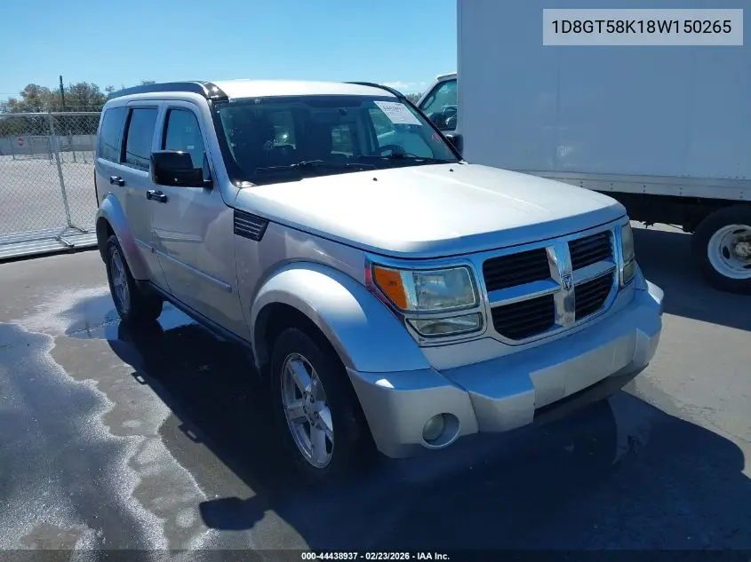 2008 Dodge Nitro Slt/Rt VIN: 1D8GT58K18W150265 Lot: 44438937