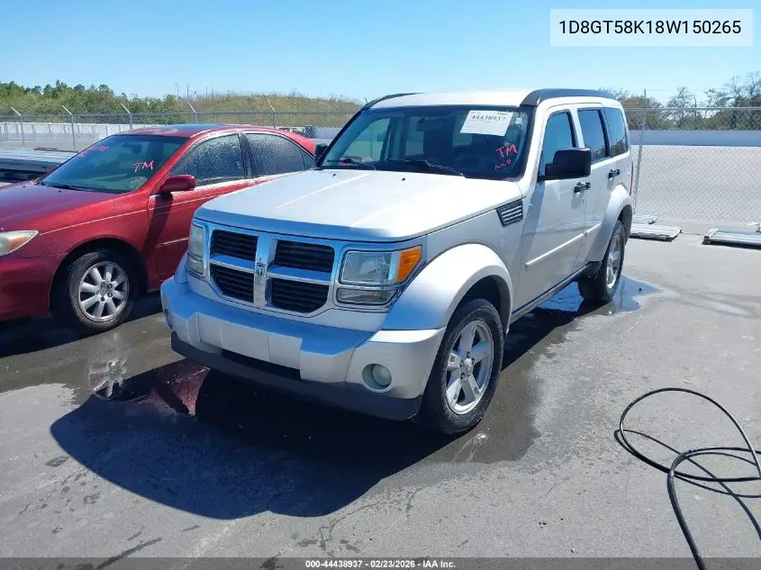 2008 Dodge Nitro Slt/Rt VIN: 1D8GT58K18W150265 Lot: 44438937