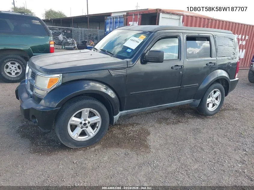 2008 Dodge Nitro Slt/Rt VIN: 1D8GT58K58W187707 Lot: 44683366