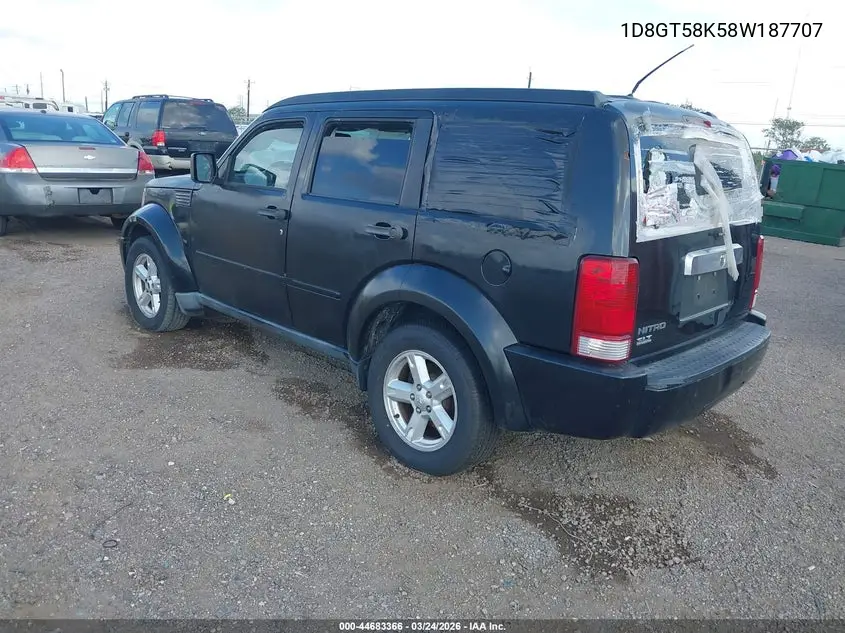 2008 Dodge Nitro Slt/Rt VIN: 1D8GT58K58W187707 Lot: 44683366