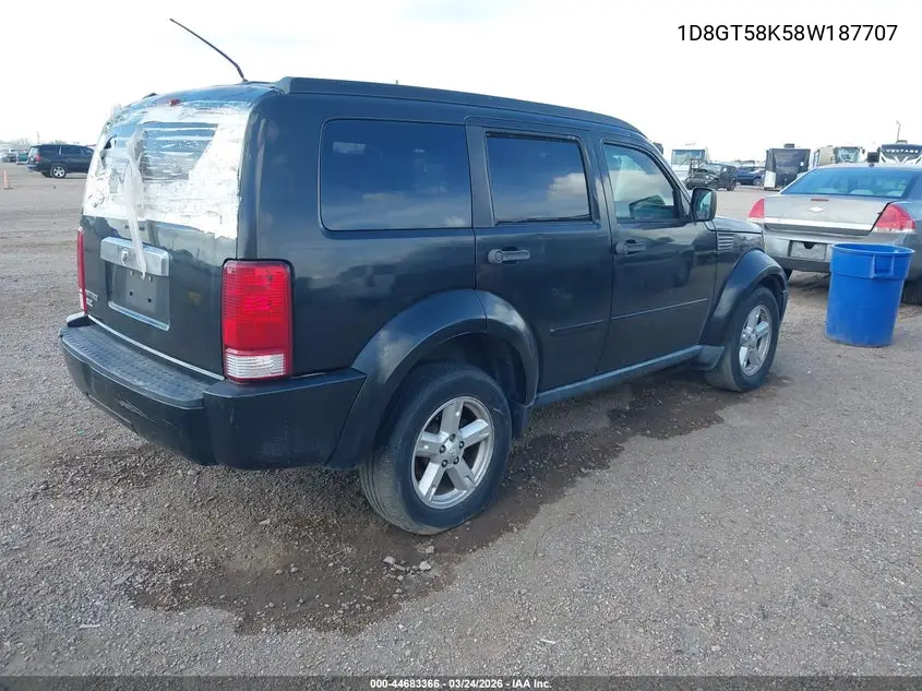 2008 Dodge Nitro Slt/Rt VIN: 1D8GT58K58W187707 Lot: 44683366