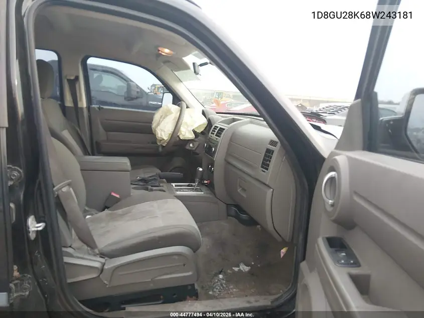 2008 Dodge Nitro Sxt VIN: 1D8GU28K68W243181 Lot: 44777494