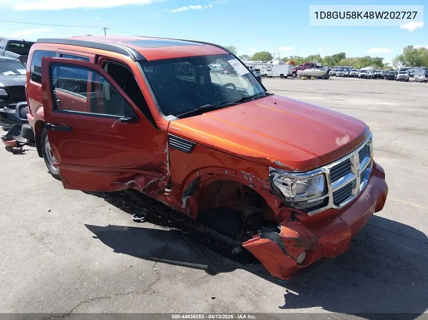 2008 Dodge Nitro Slt/Rt VIN: 1D8GU58K48W202727 Lot: 44836353