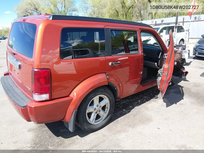 2008 Dodge Nitro Slt/Rt VIN: 1D8GU58K48W202727 Lot: 44836353