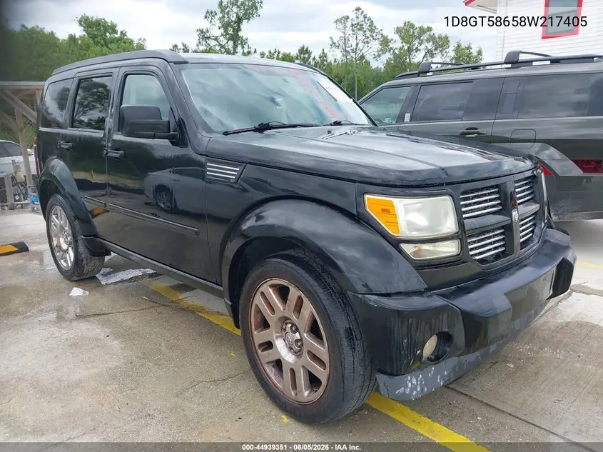 2008 Dodge Nitro Slt/Rt VIN: 1D8GT58658W217405 Lot: 44939351