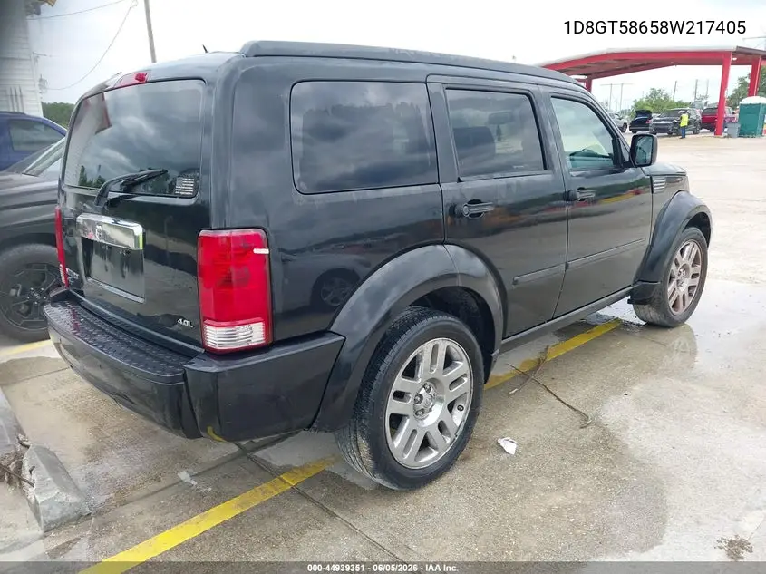 2008 Dodge Nitro Slt/Rt VIN: 1D8GT58658W217405 Lot: 44939351
