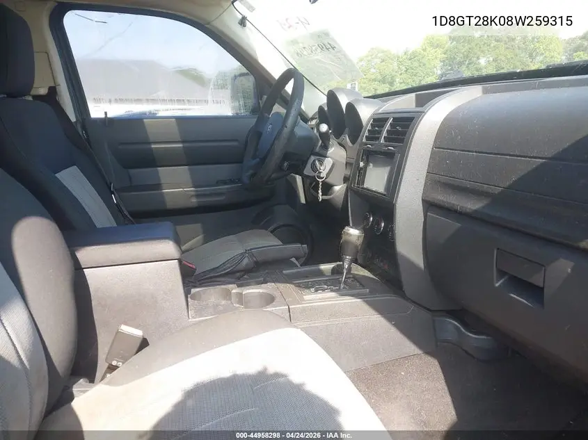 2008 Dodge Nitro Sxt VIN: 1D8GT28K08W259315 Lot: 44958298