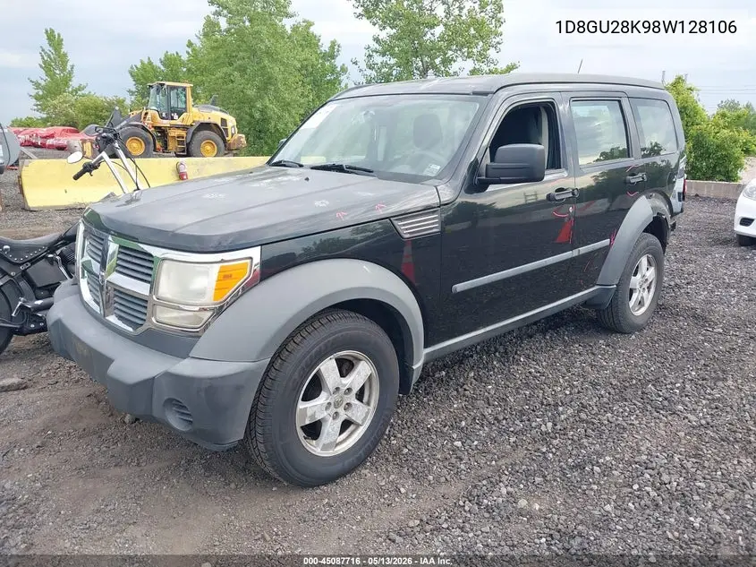 2008 Dodge Nitro Sxt VIN: 1D8GU28K98W128106 Lot: 45087716