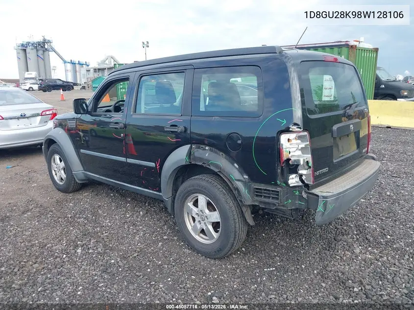2008 Dodge Nitro Sxt VIN: 1D8GU28K98W128106 Lot: 45087716