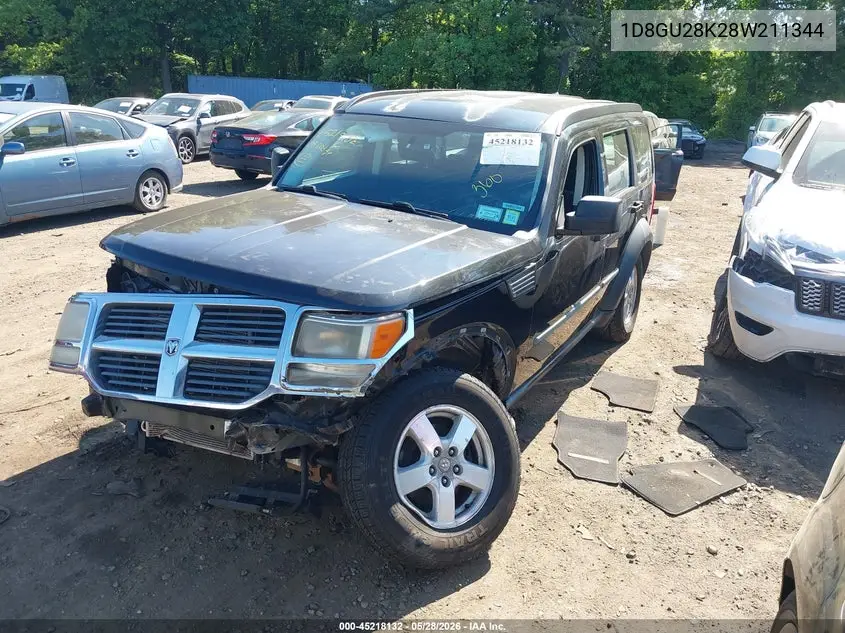 2008 Dodge Nitro Sxt VIN: 1D8GU28K28W211344 Lot: 45218132