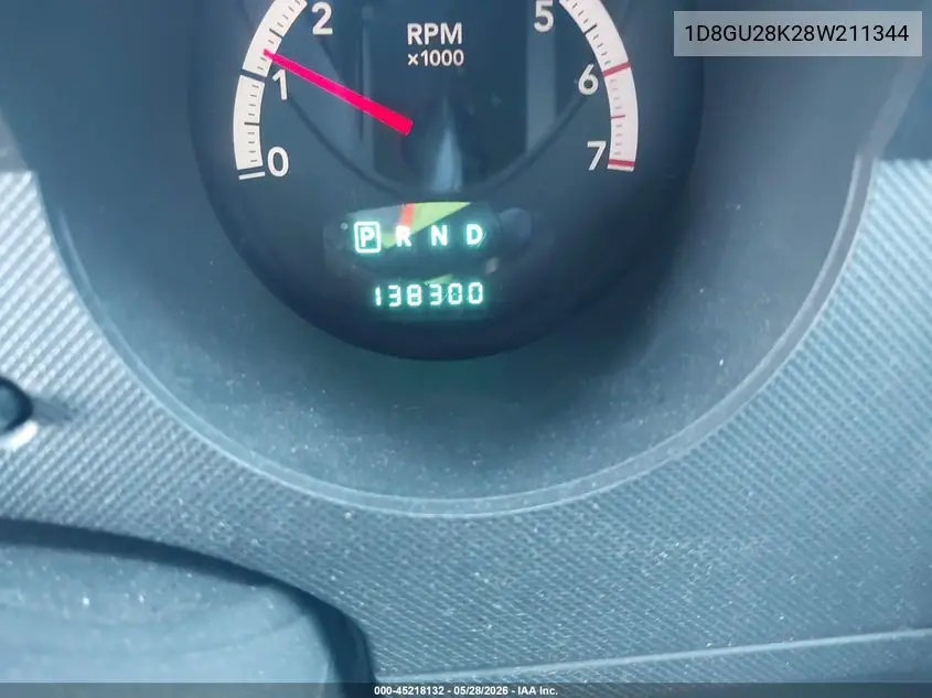 2008 Dodge Nitro Sxt VIN: 1D8GU28K28W211344 Lot: 45218132