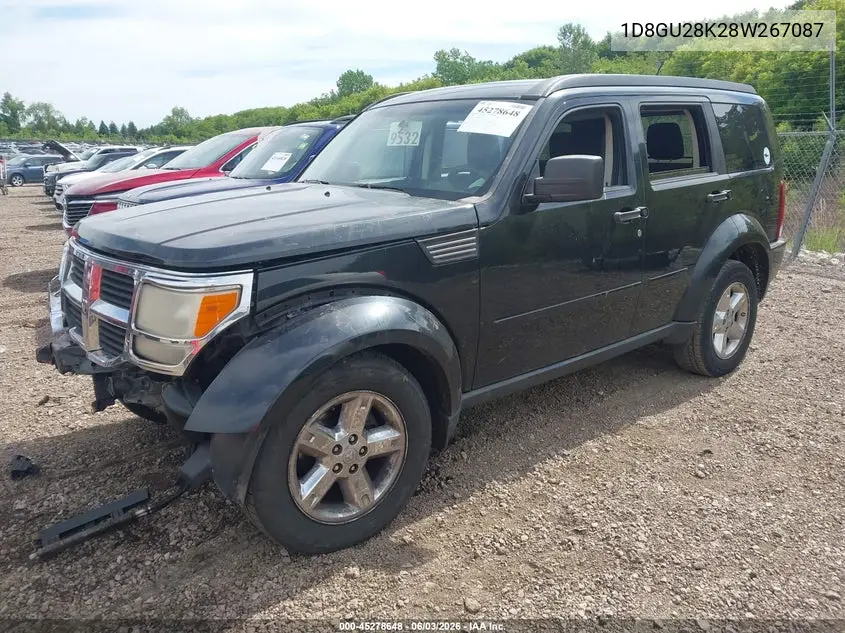 2008 Dodge Nitro Sxt VIN: 1D8GU28K28W267087 Lot: 45278648