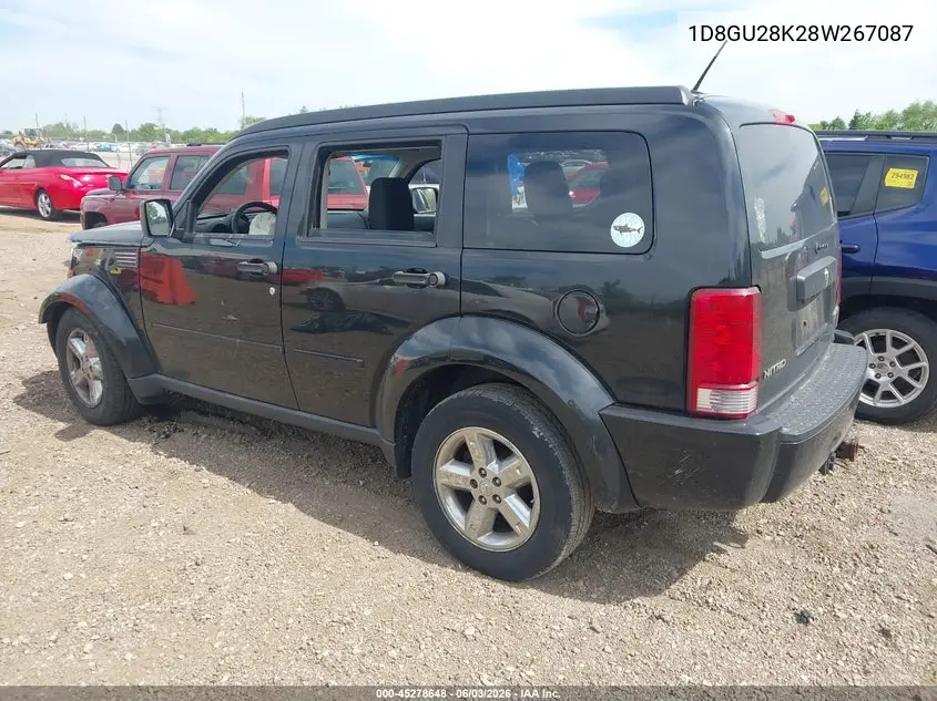 2008 Dodge Nitro Sxt VIN: 1D8GU28K28W267087 Lot: 45278648