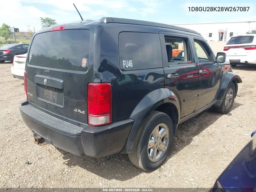2008 Dodge Nitro Sxt VIN: 1D8GU28K28W267087 Lot: 45278648
