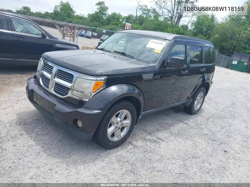 2008 Dodge Nitro Slt/Rt VIN: 1D8GU58K08W118159 Lot: 45350309