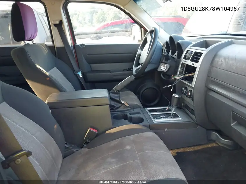 2008 Dodge Nitro Sxt VIN: 1D8GU28K78W104967 Lot: 45475164