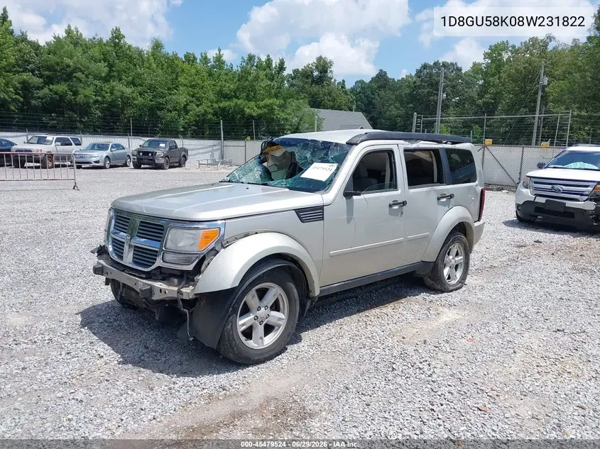2008 Dodge Nitro Slt/Rt VIN: 1D8GU58K08W231822 Lot: 45479524