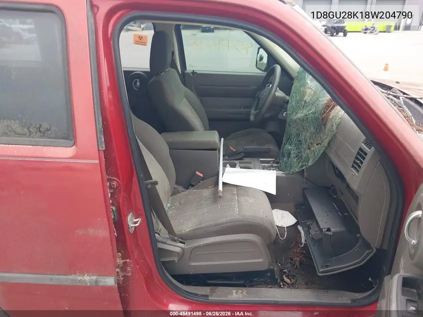 2008 Dodge Nitro Sxt VIN: 1D8GU28K18W204790 Lot: 45491498