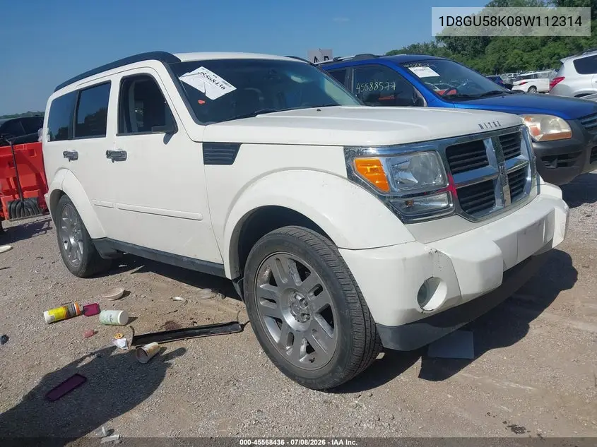 2008 Dodge Nitro Slt/Rt VIN: 1D8GU58K08W112314 Lot: 45568436
