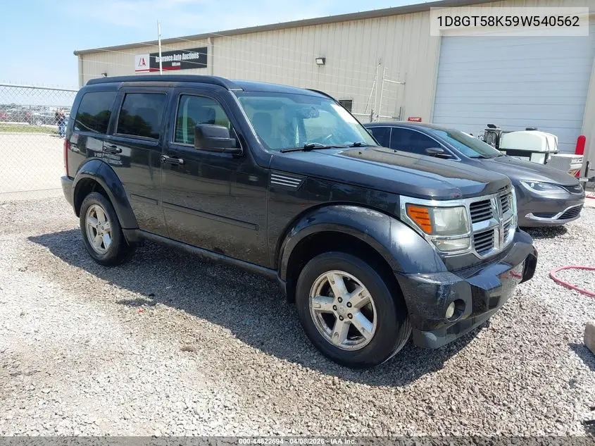 2009 Dodge Nitro Slt/Rt VIN: 1D8GT58K59W540562 Lot: 44822694