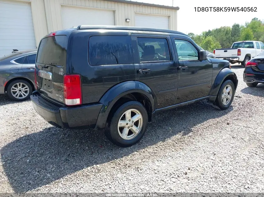 2009 Dodge Nitro Slt/Rt VIN: 1D8GT58K59W540562 Lot: 44822694