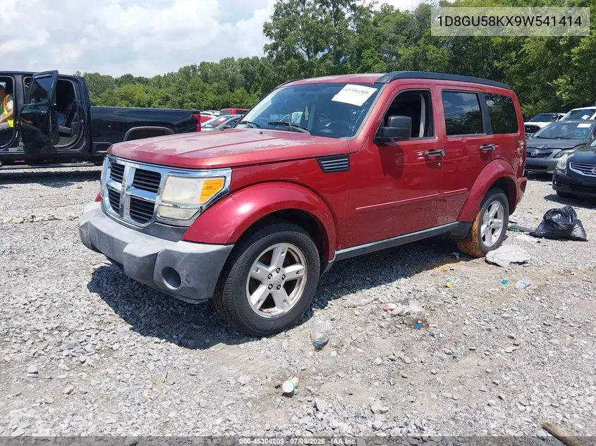 2009 Dodge Nitro Slt/Rt VIN: 1D8GU58KX9W541414 Lot: 45306209