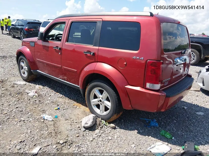 2009 Dodge Nitro Slt/Rt VIN: 1D8GU58KX9W541414 Lot: 45306209