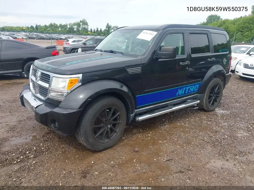 2009 Dodge Nitro Slt/Rt VIN: 1D8GU58K59W550375 Lot: 45367283