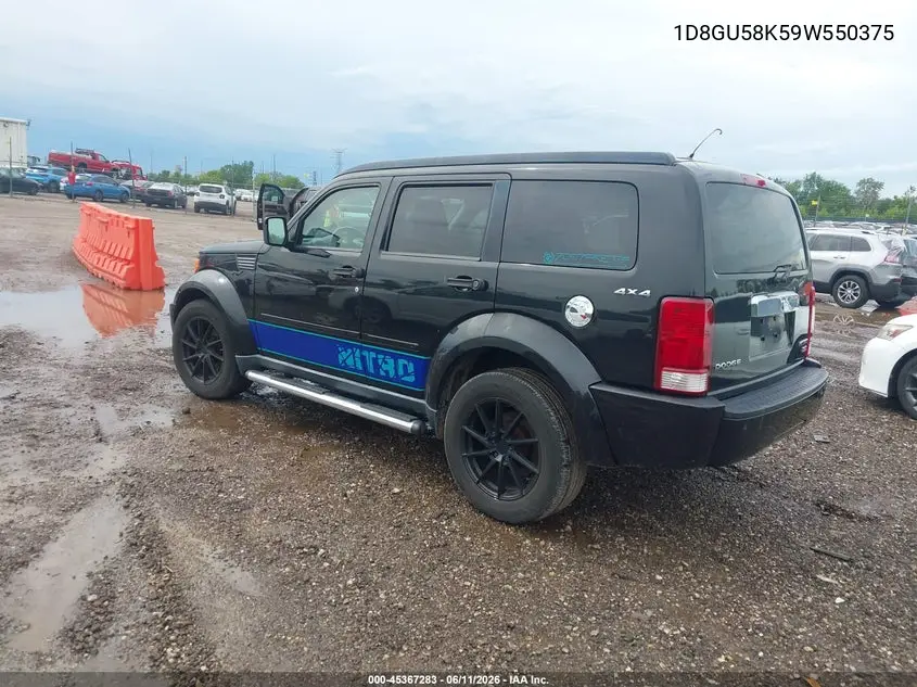 2009 Dodge Nitro Slt/Rt VIN: 1D8GU58K59W550375 Lot: 45367283