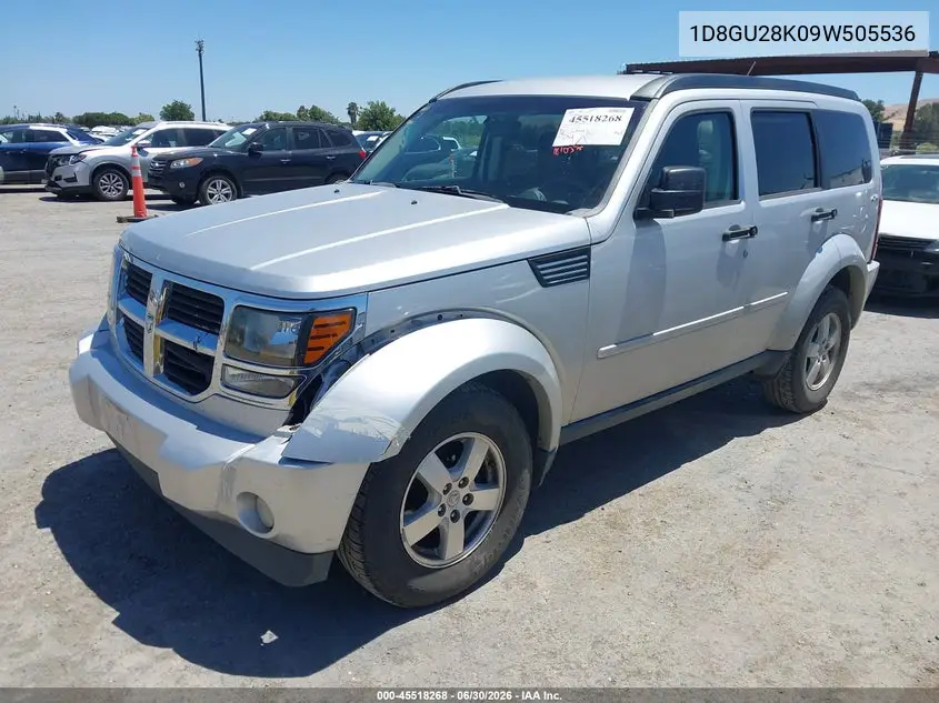 2009 Dodge Nitro Se VIN: 1D8GU28K09W505536 Lot: 45518268