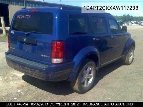 2010 Dodge Nitro Se VIN: 1D4PT2GKXAW117238 Lot: 11446794
