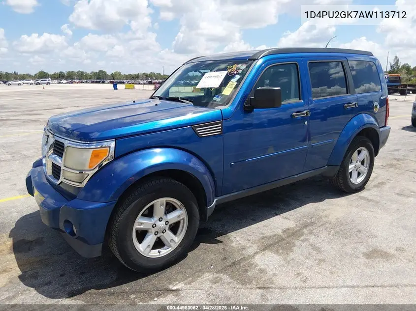2010 Dodge Nitro Se VIN: 1D4PU2GK7AW113712 Lot: 44980062