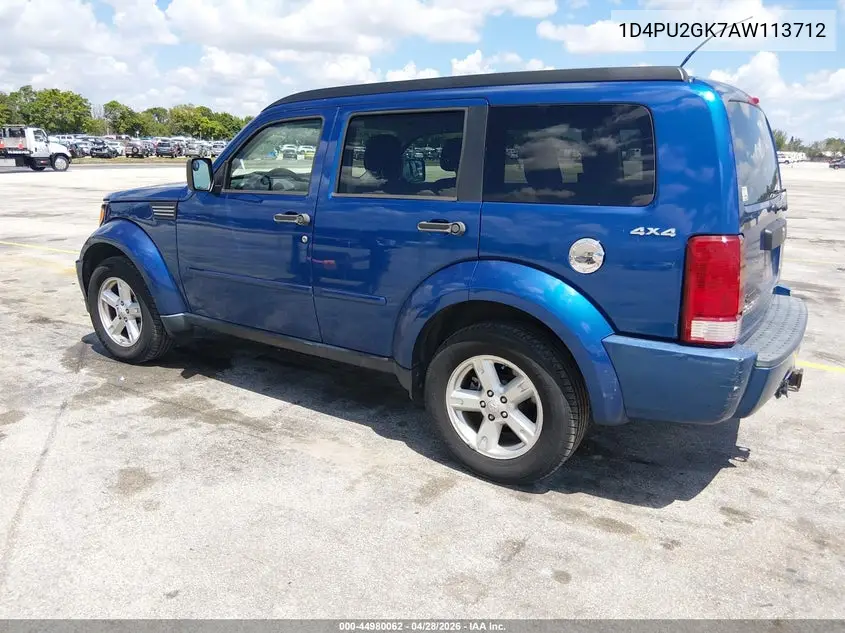 2010 Dodge Nitro Se VIN: 1D4PU2GK7AW113712 Lot: 44980062
