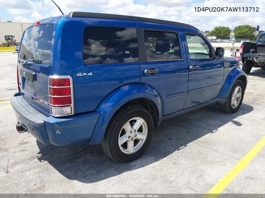 2010 Dodge Nitro Se VIN: 1D4PU2GK7AW113712 Lot: 44980062